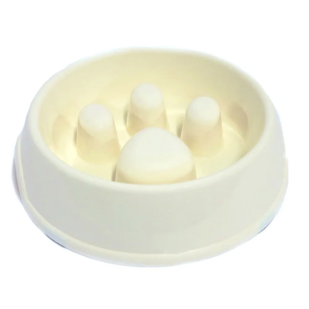 3/$15 NEW 9” Slow Feeder Dog Bowl 2 Cup Capacity Cream